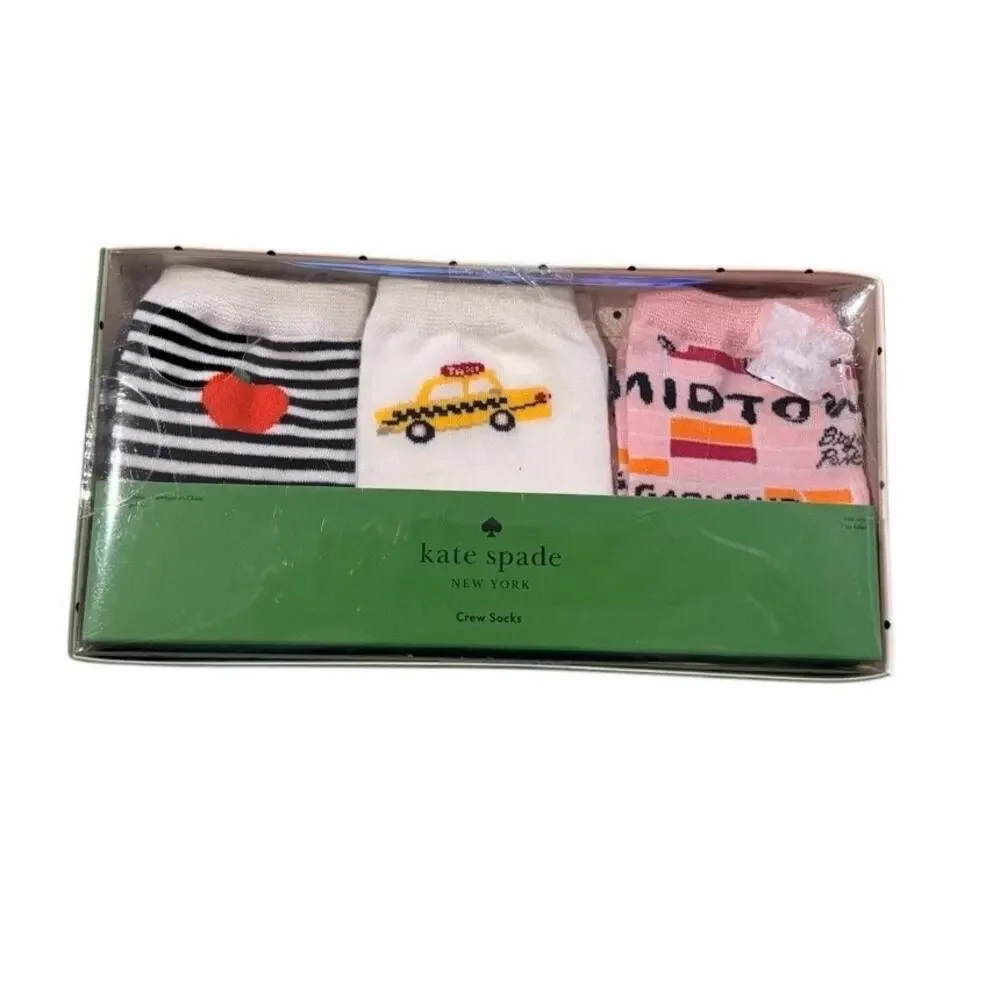 Kate Spade New York 3-Pack Crew Socks New